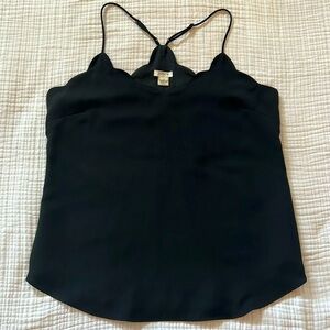 J. Crew Scallop Edge Racer Back Strappy Tank Top - Size Small
